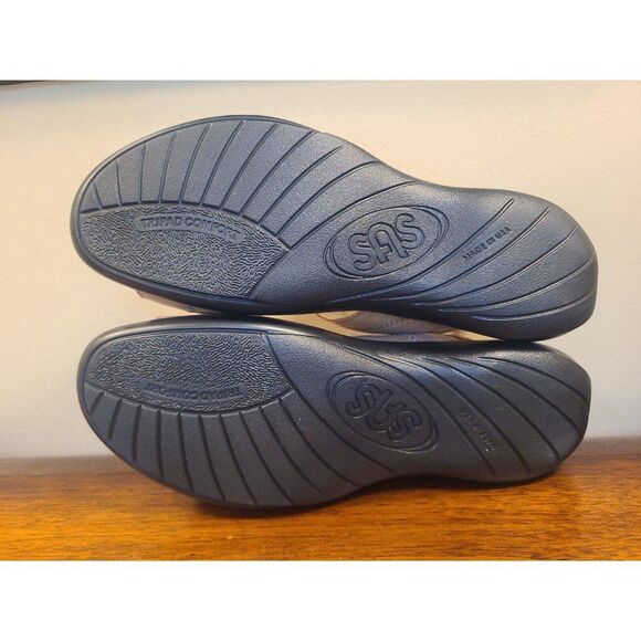 SAS Sandals NUDU DAWN Size 8 N NARROW Hook & Loop Closure TAN GOLD Heel Strap - Picture 8 of 11